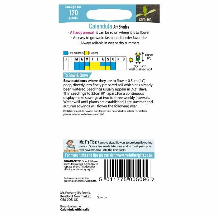 Calendula 'Art Shades' Seeds | By Mr Fothergills 3 Calendula 'Art Shades' Seeds | By Mr Fothergills - Image 3